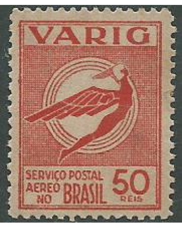V-36 VARIG 1934 50 RÉIS VERMELHO 11.732 MINT
